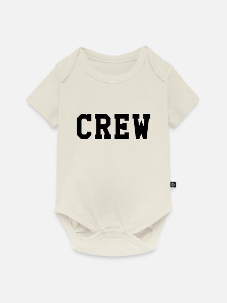 Crew - Baby Premium Kurzarmbody - Naturweiß