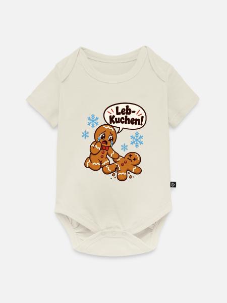 Leb-Kuchen! – Weihnachtsmarkt - Baby Premium Kurzarmbody - Naturweiß