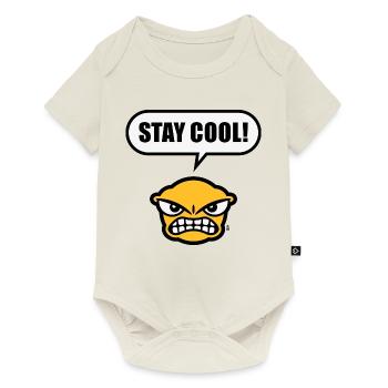 Stay Cool! (Ruhe Bewahren! / Lustig / POS 3C Gold) - Baby Premium Kurzarmbody - Naturweiß - Vorne