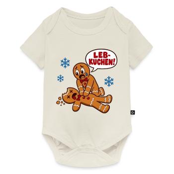 Leb-Kuchen – Weihnachten für alle - Baby Premium Kurzarmbody - Naturweiß - Vorne