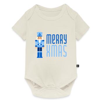 Merry Xmas Nussknacker blau - Baby Premium Kurzarmbody - Naturweiß - Vorne