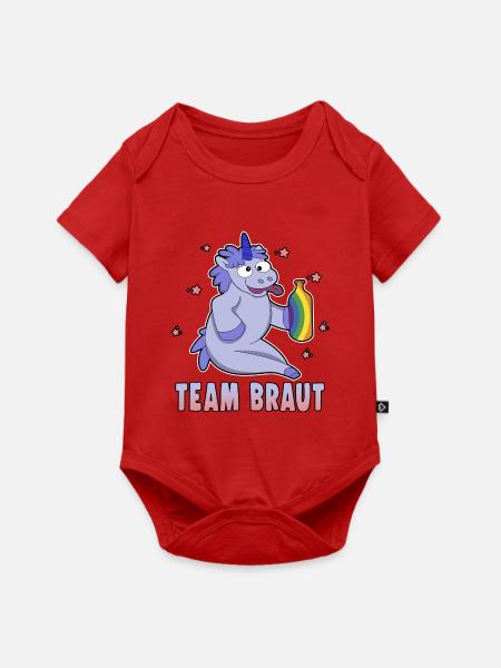 Team Braut - Baby Premium Kurzarmbody - Rot