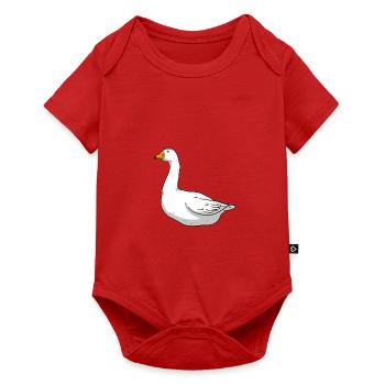 Gans - Baby Premium Kurzarmbody - Rot - Vorne
