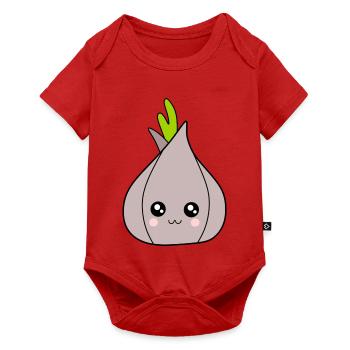 Kawaii Onion Garlic Kawaii Vegetables Kawaii Fruit - Baby Premium short-sleeve bodysuit - red - Front
