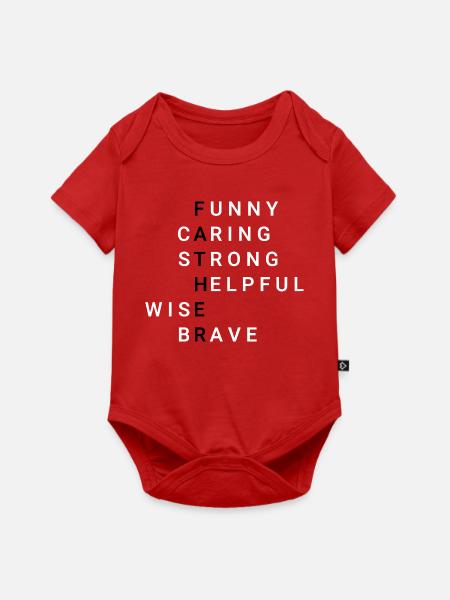 Father Vater - Baby Premium Kurzarmbody - Rot