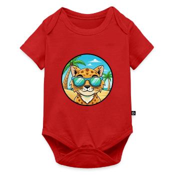 Australische gefleckte Nebelkatzenrasse Cartoon Beach - Baby Premium Kurzarmbody - Rot - Vorne