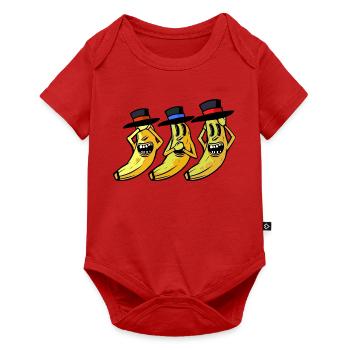 Banane lustig witzig spaßig Bananen Obst Frucht - Baby Premium Kurzarmbody - Rot - Vorne