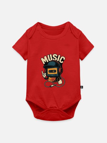 Musik - Baby Premium Kurzarmbody - Rot