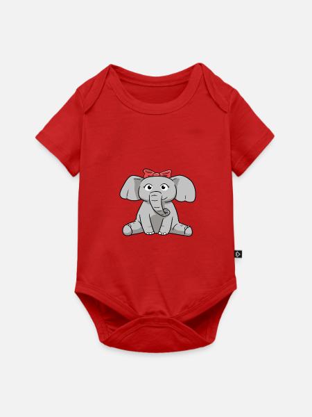 Elefant Elephant - Baby Premium Kurzarmbody - Rot