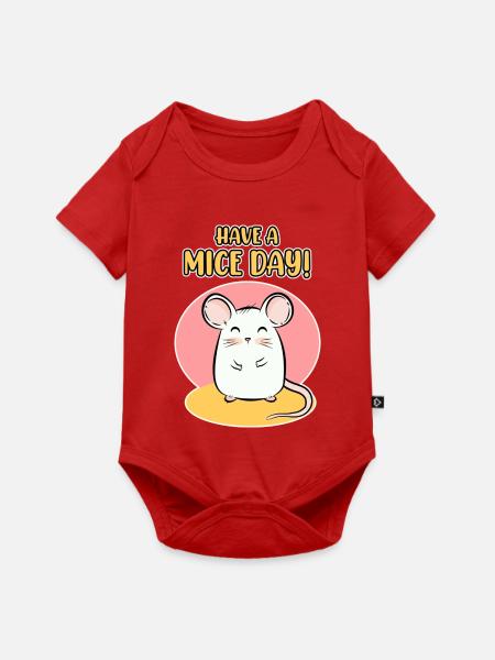 Maus - Baby Premium Kurzarmbody - Rot