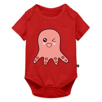 Octopus marine animals - Baby Premium short-sleeve bodysuit - red - Front