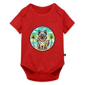 Carpathian Shepherd Dog Breed Cartoon Sunglasses - Baby Premium short-sleeve bodysuit - red - Front