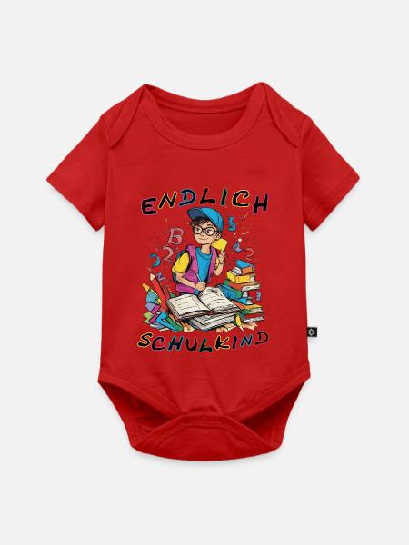 Endlich Schulkind: Lernabenteuer - Baby Premium Kurzarmbody - Rot