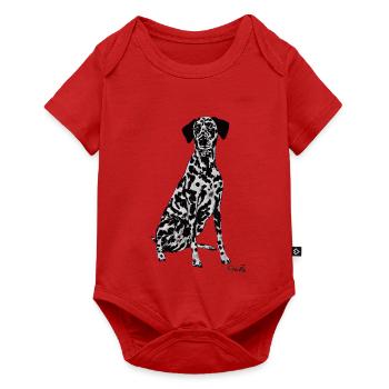 Beau chien dalmate - Body à manches courtes Premium Bébé - rouge - Devant