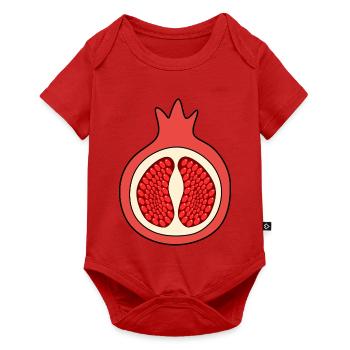 Granatapfel Apfel Frucht rot rote Früchte vegan - Baby Premium Kurzarmbody - Rot - Vorne