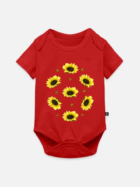 Sonnenblumen - Baby Premium Kurzarmbody - Rot