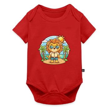 Lunettes de soleil de plage d’été Lion Funny Cartoon - Body à manches courtes Premium Bébé - rouge - Devant