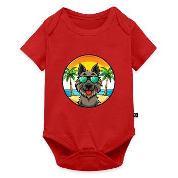 Lunettes de soleil belges Groenendael Dog Breed Cartoon - Body à manches courtes Premium Bébé - rouge - Devant