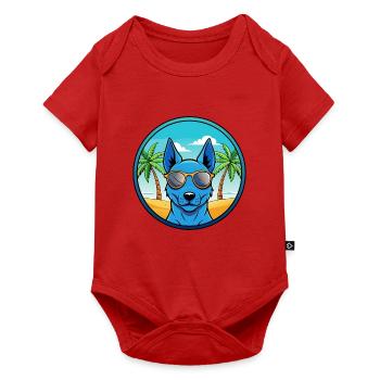 Lunettes de soleil de dessin animé Blue Thai Ridgeback Dog Breed - Body à manches courtes Premium Bébé - rouge - Devant