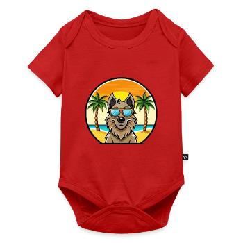 Lunettes de soleil belges Groenendael Dog Breed Cartoon - Body à manches courtes Premium Bébé - rouge - Devant