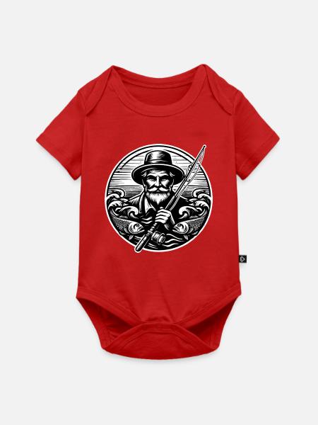 Angler Logo - Baby Premium Kurzarmbody - Rot