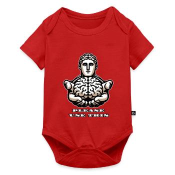 S’il vous plaît utilisez ce cerveau - conception stoïque amusante - Body à manches courtes Premium Bébé - rouge - Devant