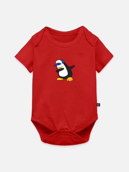 Penguin Dabbing Dab Pinguin - Baby Premium Kurzarmbody - Rot