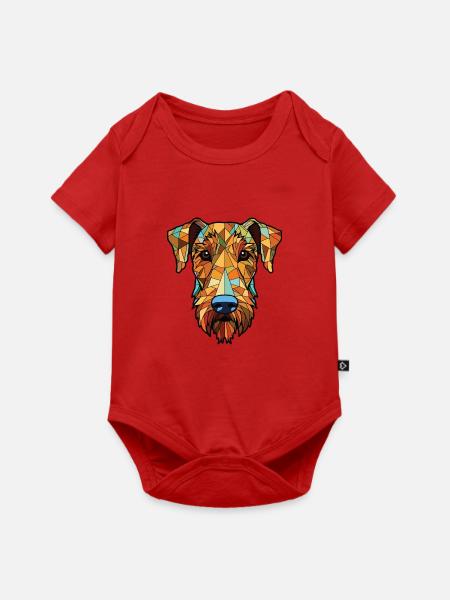 Irish Terrier Hunderasse Aquarell Illustration - Baby Premium Kurzarmbody - Rot