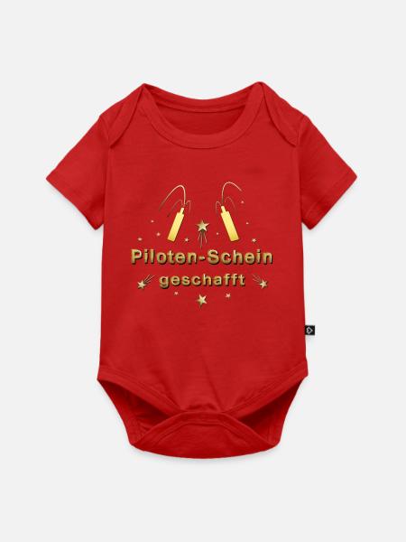 Pilotenschein Pilot Pilotenausbildung PPL - Baby Premium Kurzarmbody - Rot