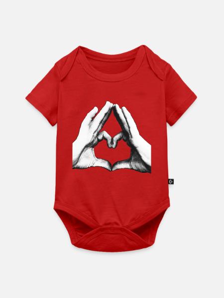 SO MUCH LOVE - Hands - Baby Premium Kurzarmbody - Rot