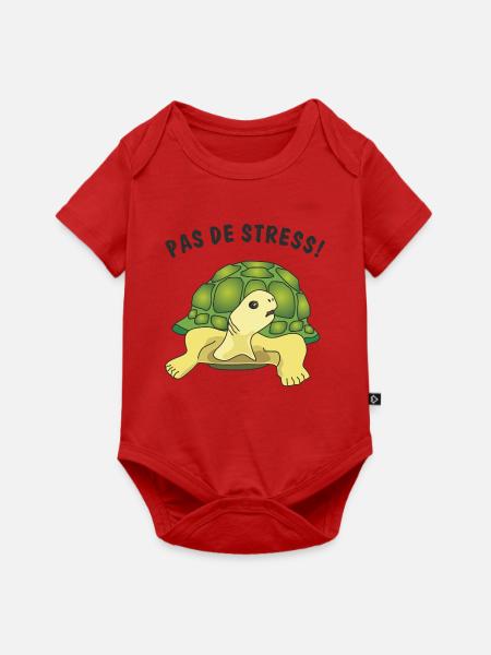 pas de stress - Baby Premium Kurzarmbody - Rot