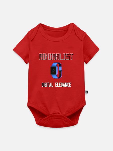 Minimalistische digitale Eleganz - Baby Premium Kurzarmbody - Rot