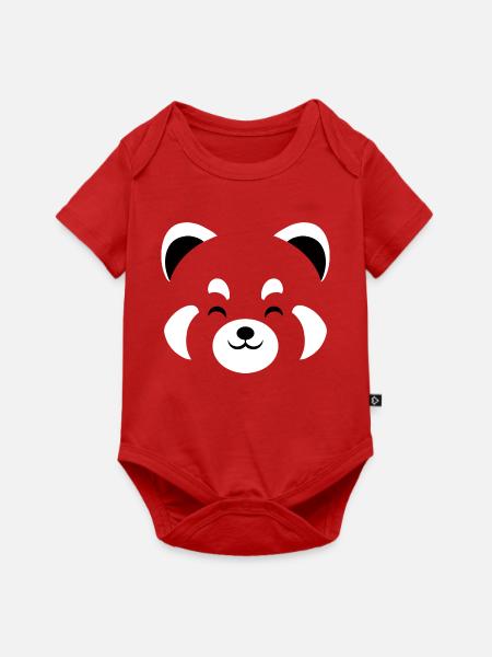 Roter Panda Kawaii - Baby Premium Kurzarmbody - Rot