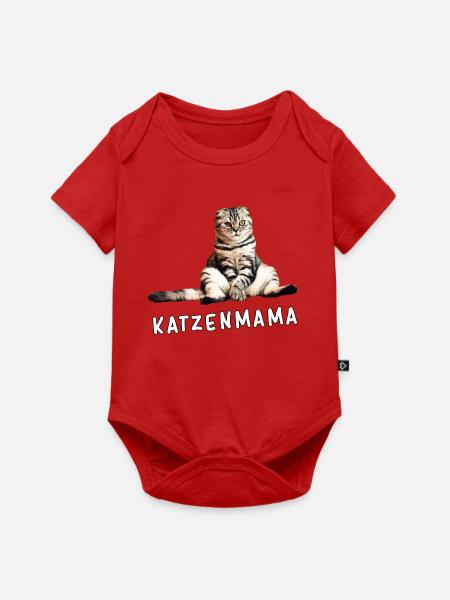 Katze – Katzenmama - Baby Premium Kurzarmbody - Rot