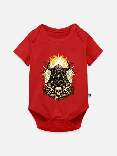Rabenkrieger-Sonnenkranz - Baby Premium Kurzarmbody - Rot