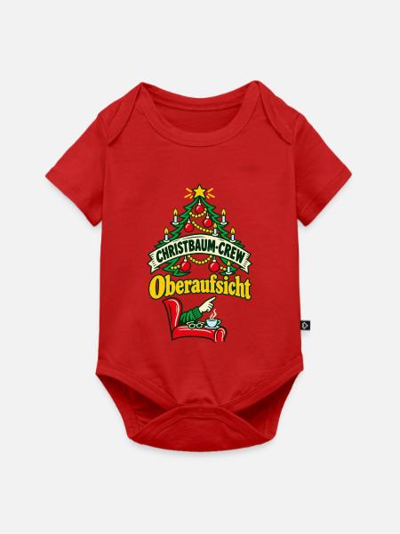 Christbaum-Crew Oberaufsicht - Baby Premium Kurzarmbody - Rot