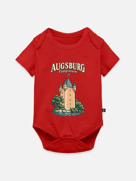 Augsburg Fünfgratturm - Baby Premium Kurzarmbody - Rot