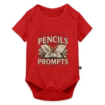 Stop KI Pencils Before Prompts Gegen Ki - Baby Premium Kurzarmbody - Rot - Vorne