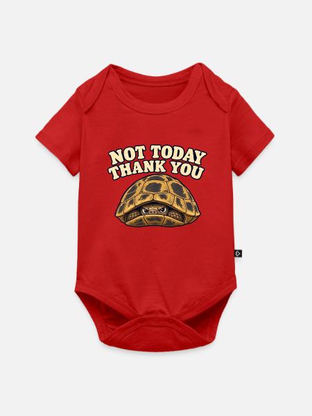 Nicht heute, Schildkröte - Baby Premium Kurzarmbody - Rot