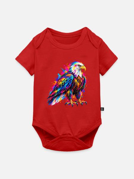 Weißkopfseeadler – Bunte Neon Graffiti Kunst - Baby Premium Kurzarmbody - Rot