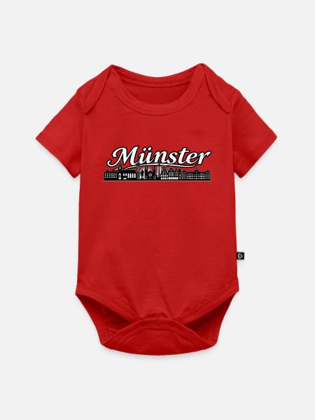 Münster Skyline Silhouette - Baby Premium Kurzarmbody - Rot