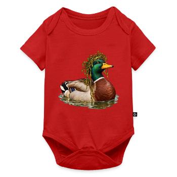 Stockente mit Pondweed-Krone - Baby Premium Kurzarmbody - Rot - Vorne