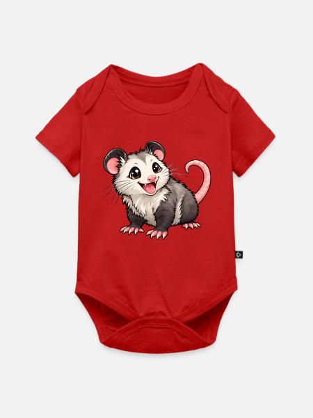 Kawaii Opossum – Süßer Beutelratten-Charme - Baby Premium Kurzarmbody - Rot
