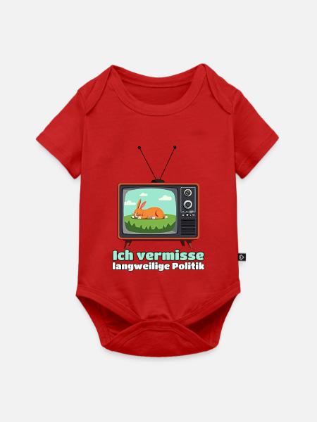 Ich vermisse langweilige Politik - Baby Premium Kurzarmbody - Rot