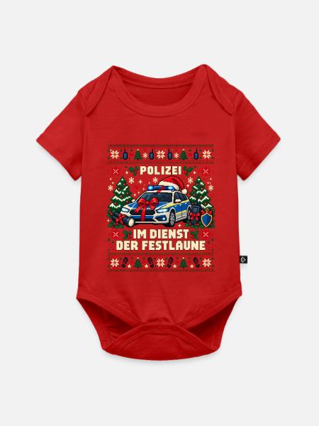 Polizei - Im Dienst der Festlaune - Baby Premium Kurzarmbody - Rot
