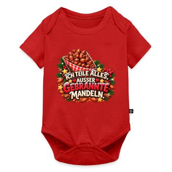 Ich teile alles außer gebrannte Mandeln - Baby Premium Kurzarmbody - Rot - Vorne