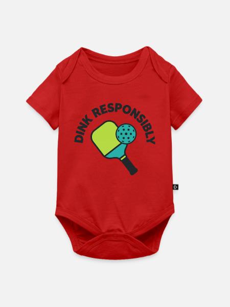 Dink Responsible – Pickleball-Humor - Baby Premium Kurzarmbody - Rot