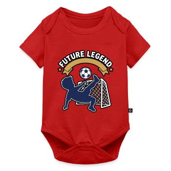 Zukünftige Legende – Backyard Soccer Kid Abzeichen - Baby Premium Kurzarmbody - Rot - Vorne