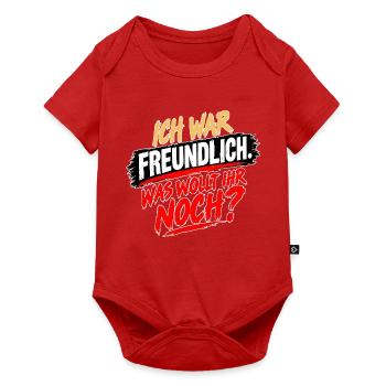 ICH WAR FREUNDLICH NOCH FRAGEN - Baby Premium Kurzarmbody - Rot - Vorne