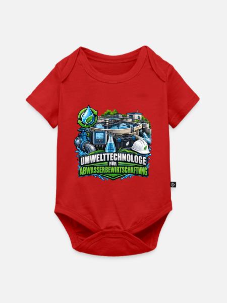 UMWELTTECHNOLOGIE ABWASSERTECHNIK - Baby Premium Kurzarmbody - Rot